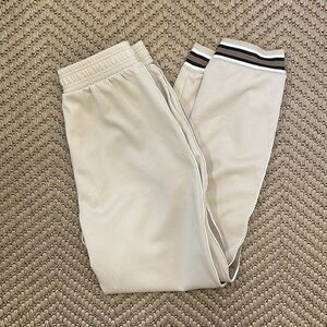 Aritzia - Babaton Athletic Jogger Track Pants - Cream / Brown - M